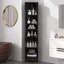 Armoire de rangement de salle de bain multifonctionnelle avec deux portes et tablettes réglables-1740436932