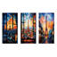 Cubic Paris Window View Elegant Sunset I - Ensemble de 3 décorations murales en métal Paris-363877765