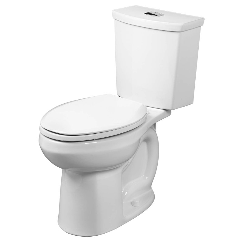 White Vitreous China Dual Flush Elongated Two-Piece Toilet