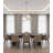 Modern 8 Light Brass Linear Arm Chandelier