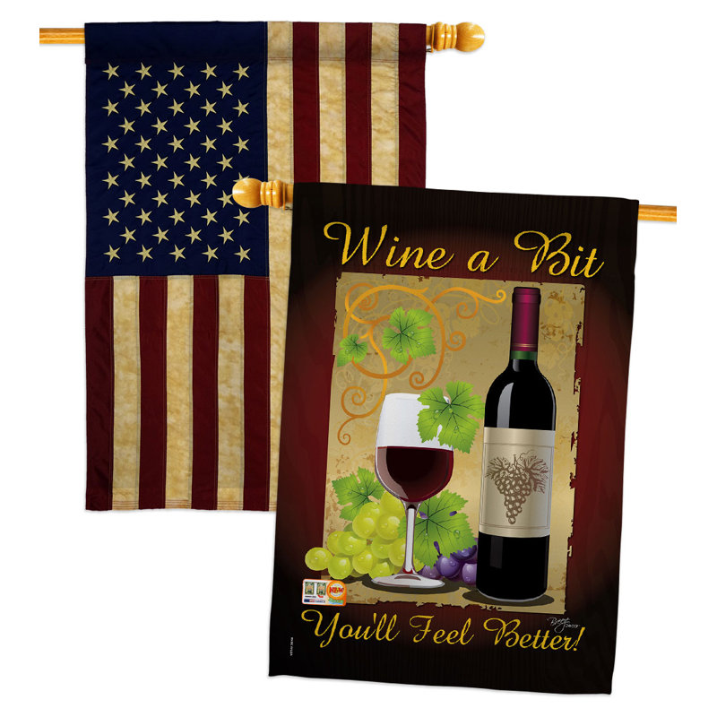Double Sided 40'' H x 28'' W Polyester House Flag