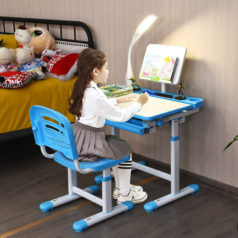 Sheehan 66cm Writing Desk Chair Set, Blue
