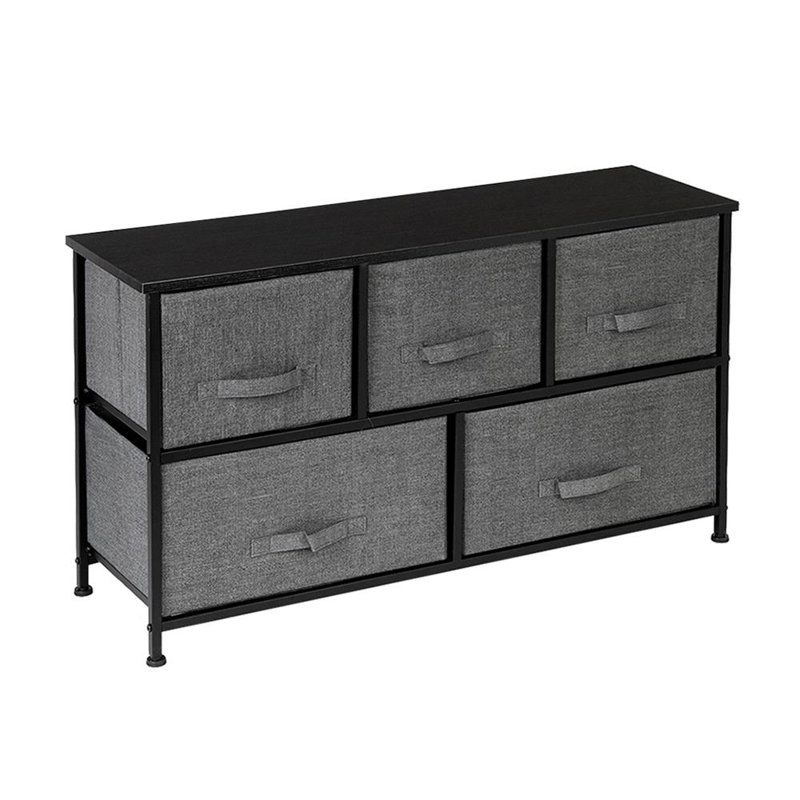 Weigle 5 Drawer Storage Drawer, Grey