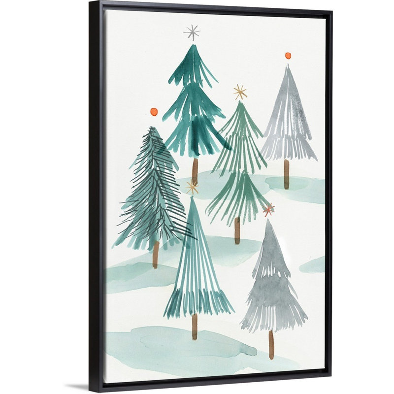 Ornement II-reproduction d’art sur toile, H 26 po x l 18 po x P 1,75 po, Cadre noir