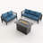 5-Person Sofa Seating Group With Fire Pit Table-742793929-742793934