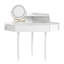 Meuble-lavabo de coin moderne avec grand rangement, miroir DEL et tabouret, luminosité réglable, peu encombrant