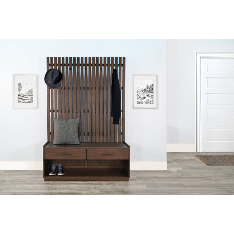  Eliza Hall Tree With Bench, Dark Brown