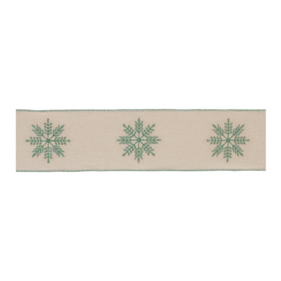 Festive Elegance Wired Cotton Ribbon