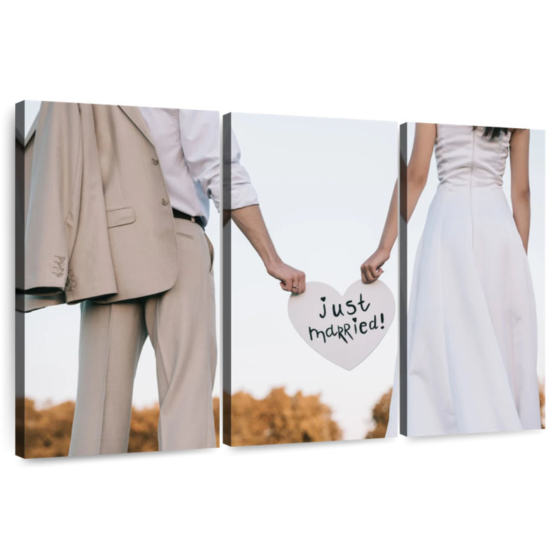 Tergel Just Married Bride And Groom, 24" H x 38" W