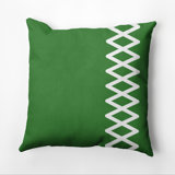 Coastal Calm Geometric Reversible Throw Pillow