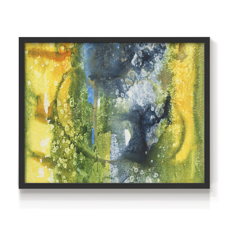 Aquatic Energy III - Reproduction encadrée - Restickable, H 16 po x l 20 po, Noir, noir, noir, noir