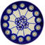 Flowering Peacock Stoneware Round Coaster