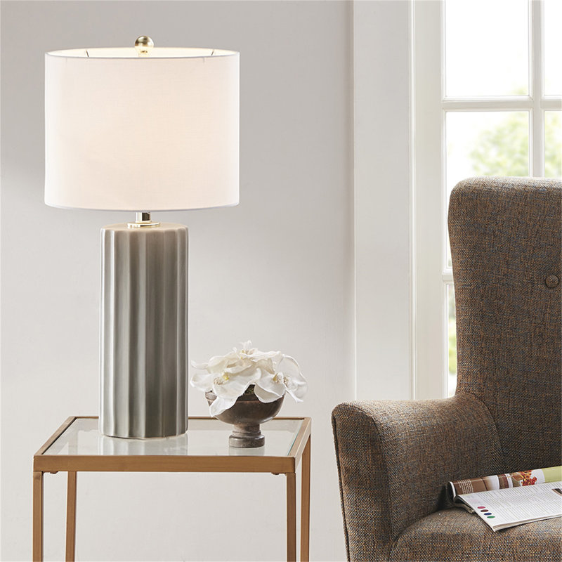 Ribbed Ceramic Table Lamp