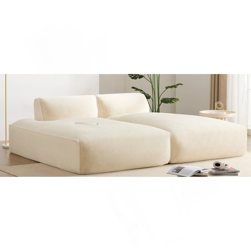 90.0"Oversized Modular Sectional Sofa,Fully Compressed,Spacious Foam-Filled Sofa Bed For Living Room,Elderly - Friendly Design,2 PC Free Combination,No Assembly Required