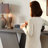 V-Base Console Table with Spacious Top, 220 lbs Capacity-612572520