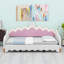Lit de jour extensible avec lumières DEL, lit de jour rembourré princesse moderne avec tête de lit couronne-1676264286