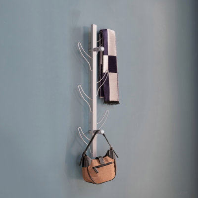 Vertical Eight Hook Coat Rack Wall Mount - Space-Saving, Durable, And Stylish Entryway Organizer