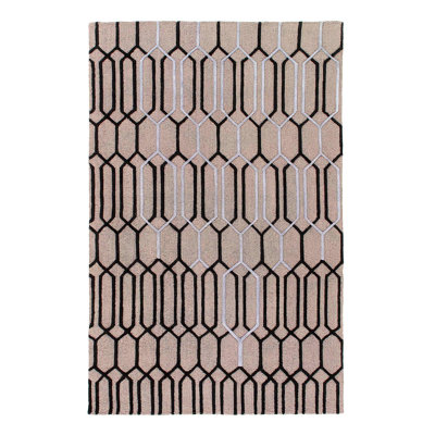 Geometric Area Rug in Gray