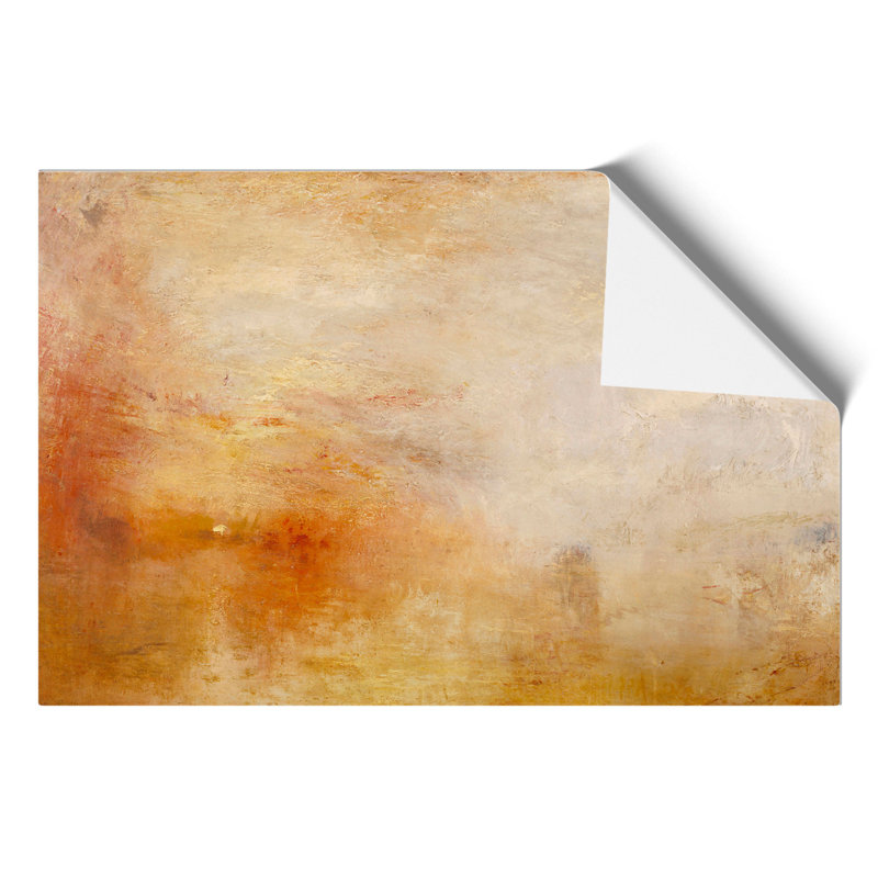 Sun Setting over a Lake by Joseph Mallord William Turner - Wall Art, 30cm H x 42cm W x 0.1cm D