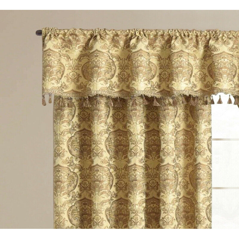 Mckellar Chenille Blackout Curtain Pair, 116 W x 137 D cm, Gold