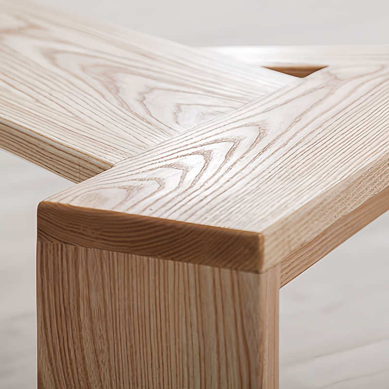 Banc en bois massif, H 17,32 po x l 59,05 po x P 24,21 po, Brun orangé