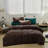 Solid Color Comforter Dark Color 3 PCs Bedding Set Deep Color Bed Comforter Set-115667180-115667189