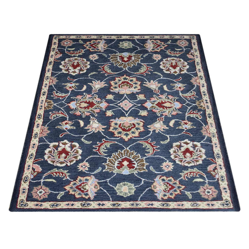 Classical Hand Tufted Wool Eco-Friendly 9 x 12 Area Rugs - Rectangle | Charcoal Color | Oriental Design | Area Rugs for living room, Bedroom