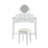 Compact Makeup Vanity Table With Reversible Mirror, Dressing Table Set With Stool, Space-Saving Beauty Station For Small Places, White