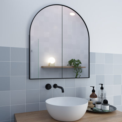 Two Door Steel Frame Arch Shape Medicine Cabinet