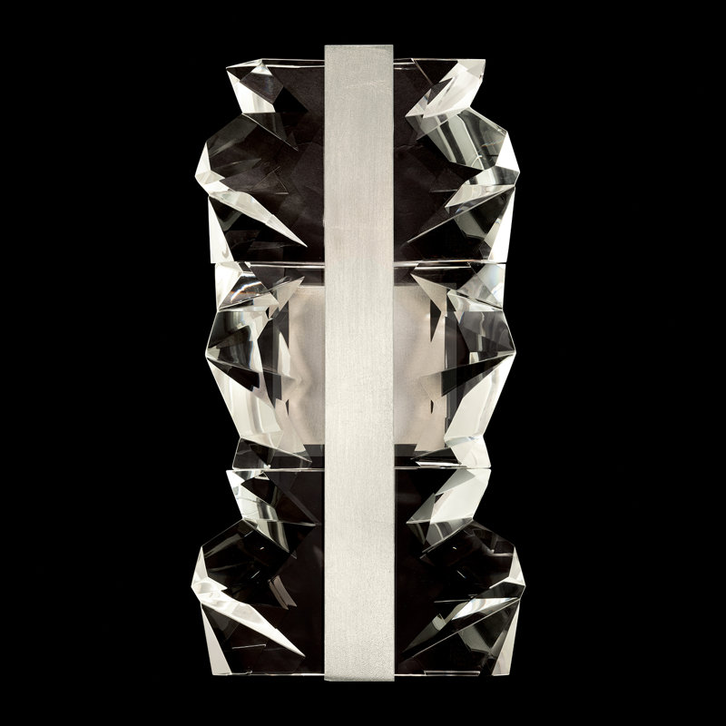 2 - Light LED Flush Mounted Sconce, Silver Leaf