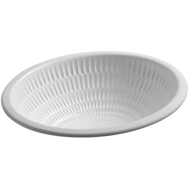 Ricochet Vitreous China Oval Undermount Bathroom Sink, Earthen White