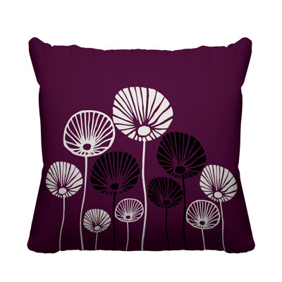 Huber Abstract Floral Indoor/Outdoor Throw Pillow