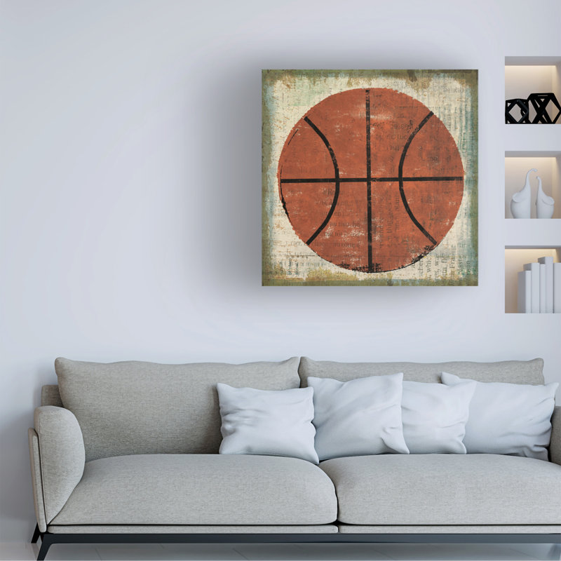 «Ball II on Ivory» par Michael Mullan - peinture sur toile tendue, H 18 po x l 18 po x P 2 po