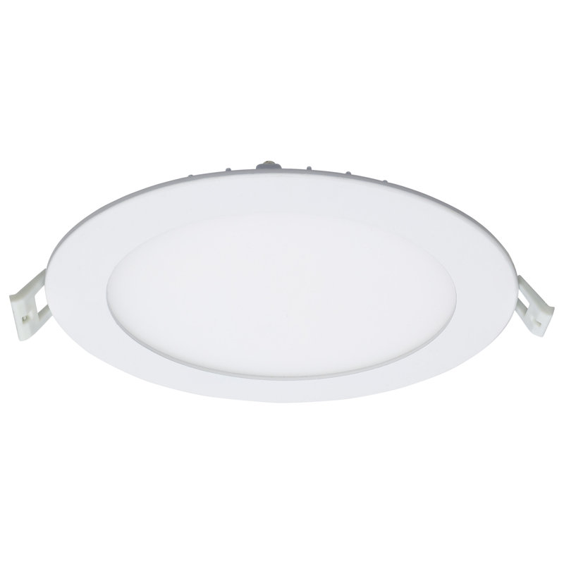 Télécommande ronde 12 po à DEL à fil direct et à éclairage par le dessous de 12 watts, Blanc