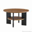 Ensemble de 2 tables basses et tables d'appoint rondes, formation de vide en PVC, table basse de 31,5 po avec rangement et table d'appoint de 15 po, ensemble simple, idéal pour le salon et la chambre à coucher.
