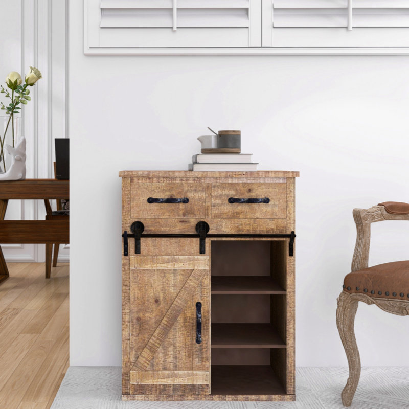 Armoire d'appoint en MDF Charissa, Brun antique