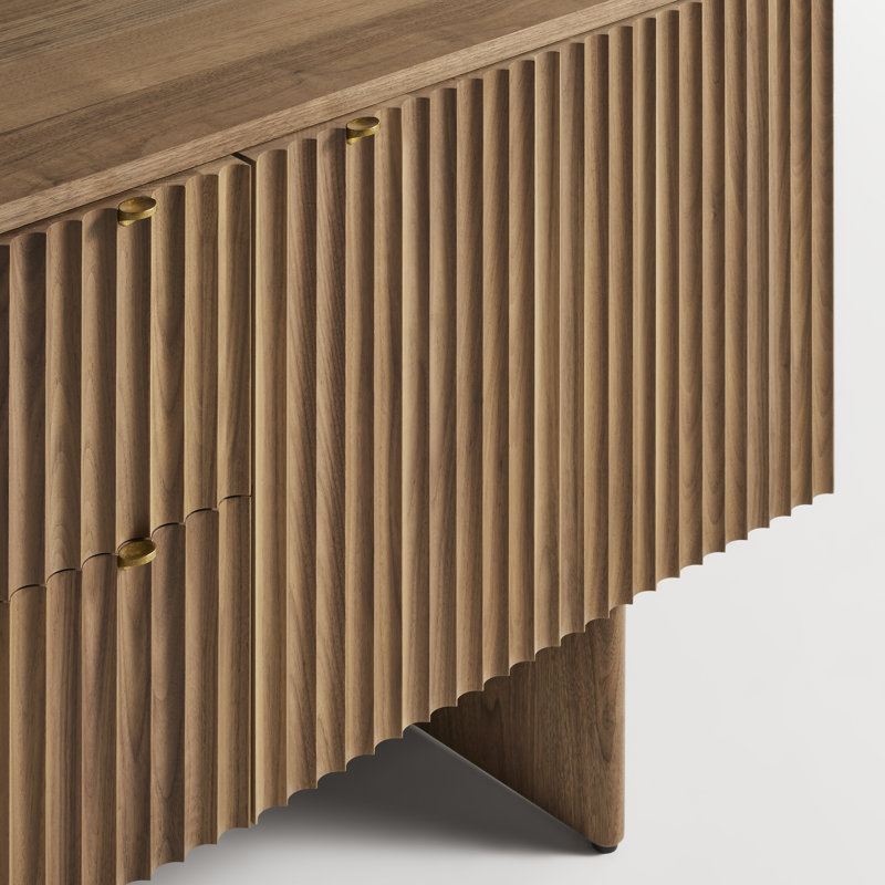 Murmur 80'' W Solid Wood Sideboard, Walnut