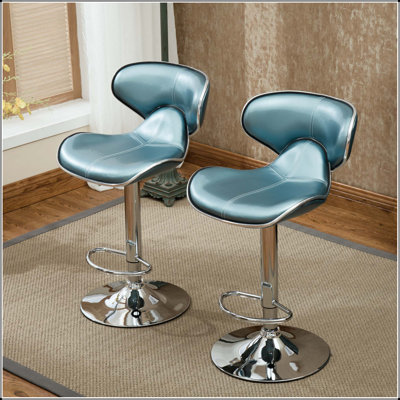 Ensemble de 2 tabourets pivotants réglables Masaccio avec base chromée Airlift