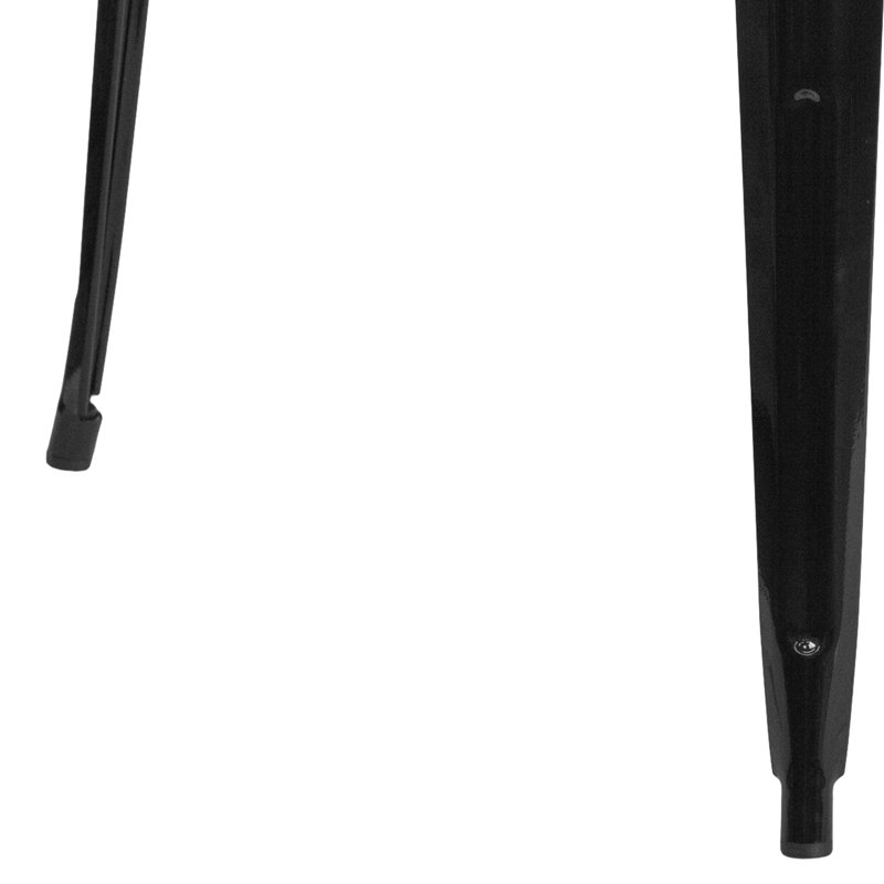 Table carrée intérieure / extérieure Angeleca, Noir, l 33,25 po x L 33,25 po x H 40,75 po