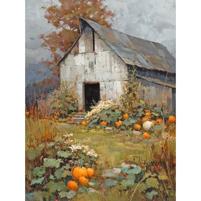 Tournesols et citrouilles, art mural sur toile