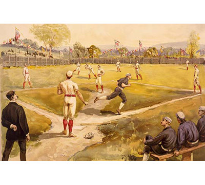 « baseball » par l. prang & co. impression graphique