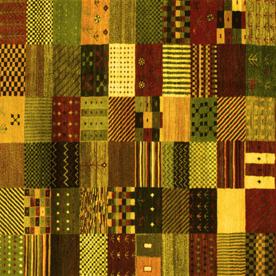 Tapis contemporain contemporain jaune 320