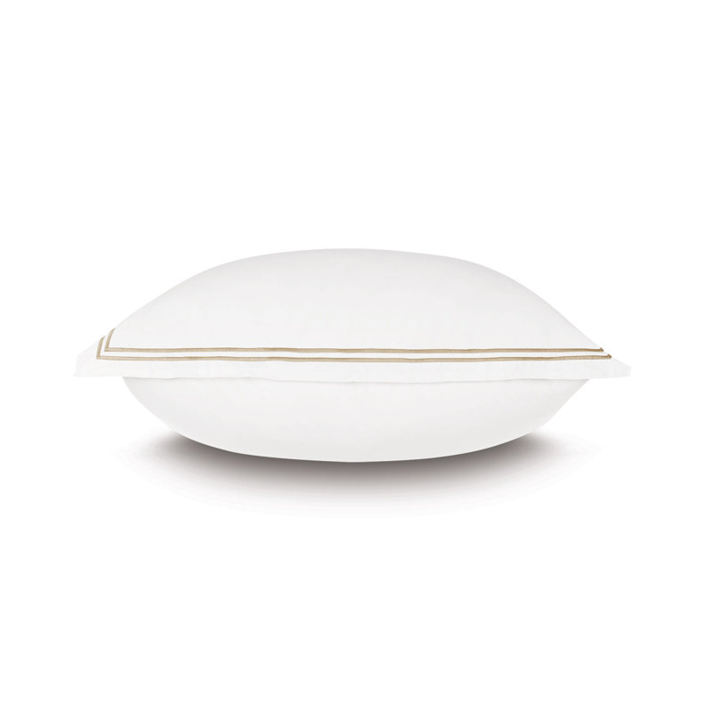Taie décorative Enzo, Européen, Blanc / sable