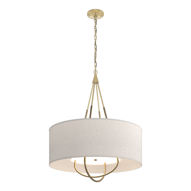 Loop 4 - Light Chandelier, Flax, Modern Brass, Soft Gold