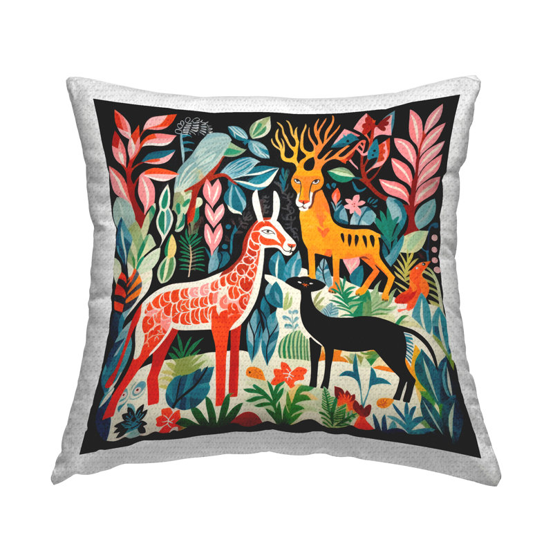 Floral Outdoor Throw Pillow