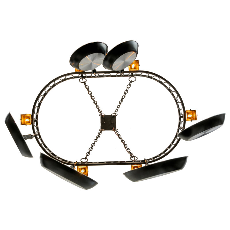 Revival Deco Oblong Handcrafted Hanging Pot Rack