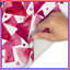 Tapis de bain géométrique à triangles roses-1478108096