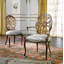 Muslin Upholstered Side Chair in Cherry/Gray