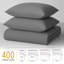 Premium 100% Cotton Bedding Set 400 TC, Hotel Quality Luxury Bedding with Hidden Zipper Closure-122724895