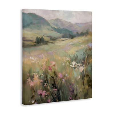 Sunlit Meadows Landscape Canvas, design by Svetlana Aleynikova